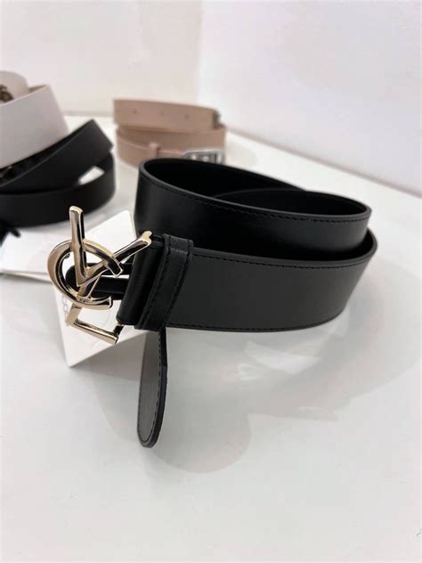 cintura ysl nera e argento|CINTURE .